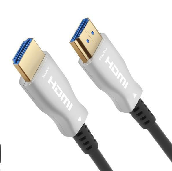 PREMIUMCORD Kábel HDMI optický fiber High Speed with Ether. 4K@60Hz, 25m, M/M, pozlátené konektory