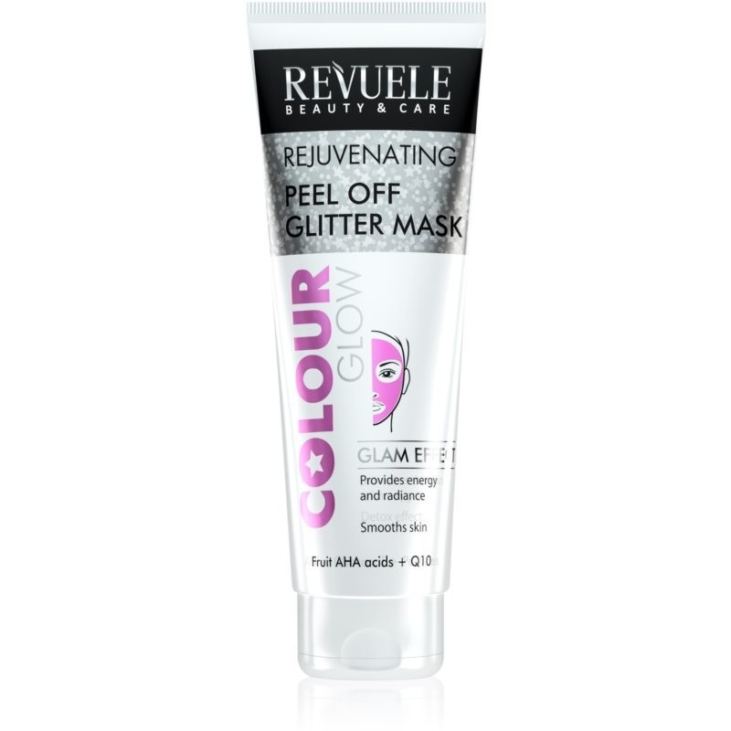 Revuele Colour Glow Rejuvenating Peel off Glitter Mask zlupovacia maska na omladenie pleti 80 ml