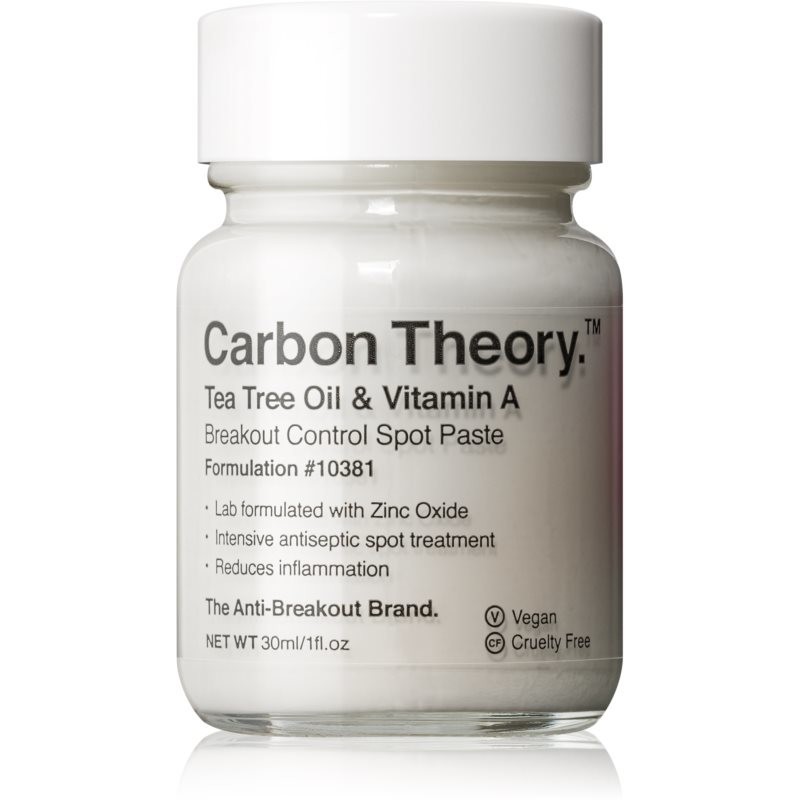 Carbon Theory Tea Tree Oil & Vitamin A lokálna starostlivosť proti akné 30 ml