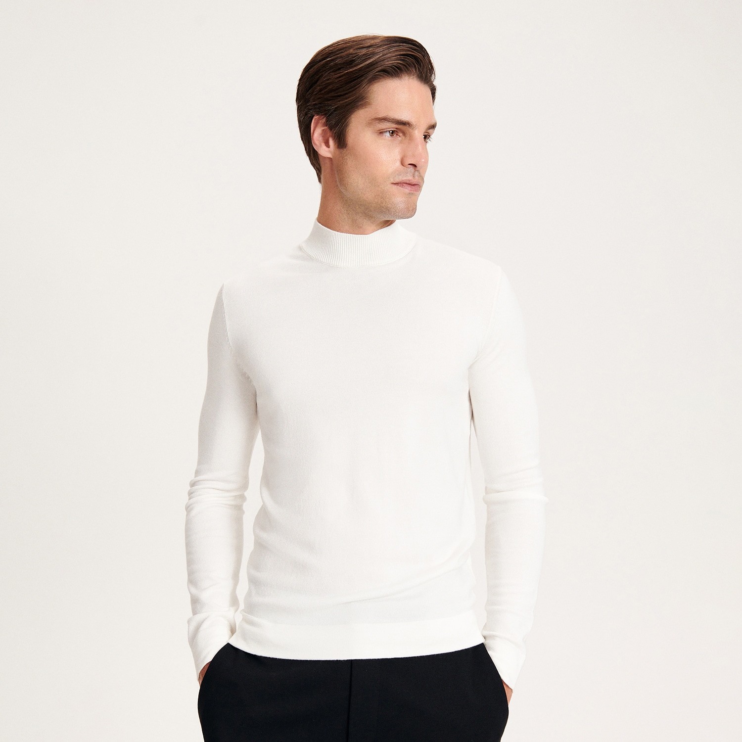 Reserved - Men`s sweater - Biela