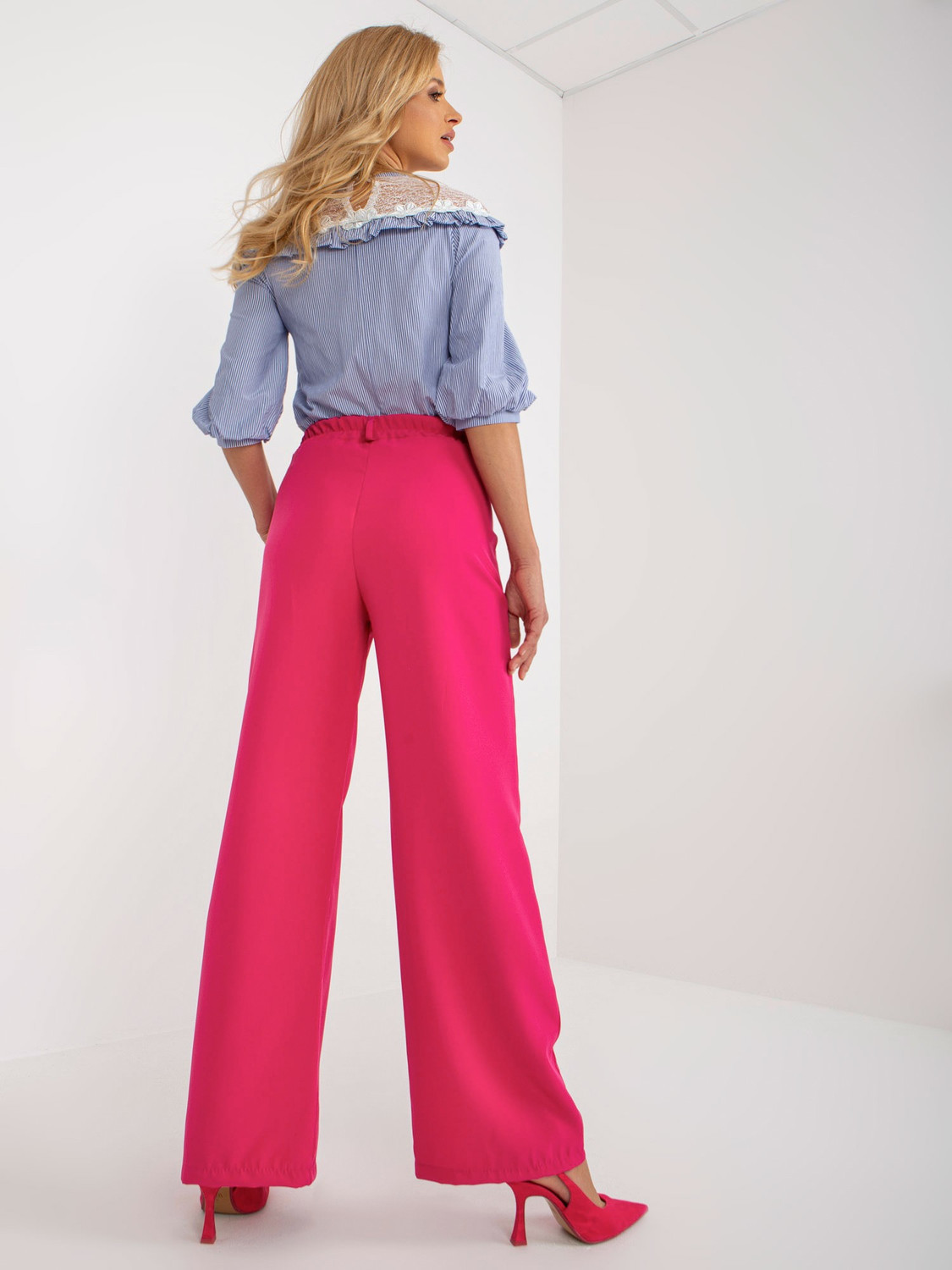 DHJ nohavice SP 15679 1.30x tmavo ružová S