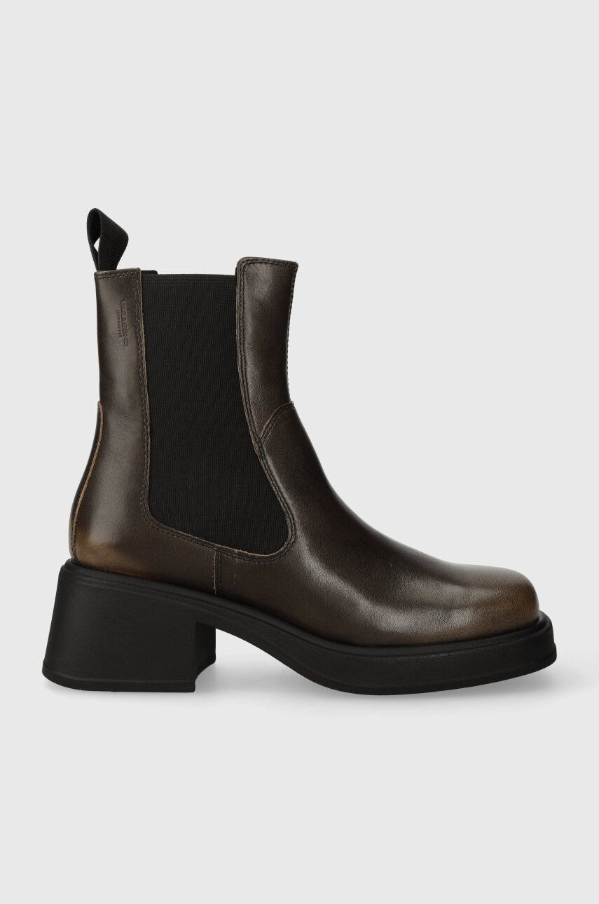 Kožené topánky chelsea Vagabond Shoemakers DORAH dámske, hnedá farba, na podpätku, 5642.018.19