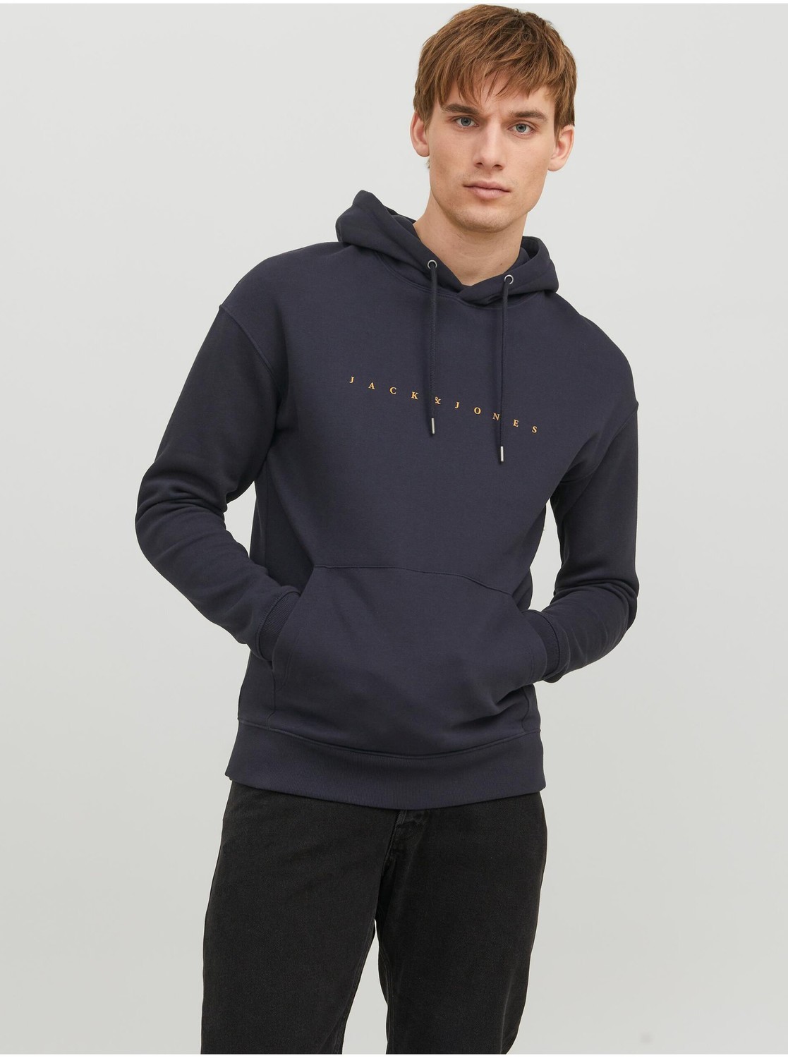 Tmavomodrá pánska mikina s kapucňou Jack & Jones Star