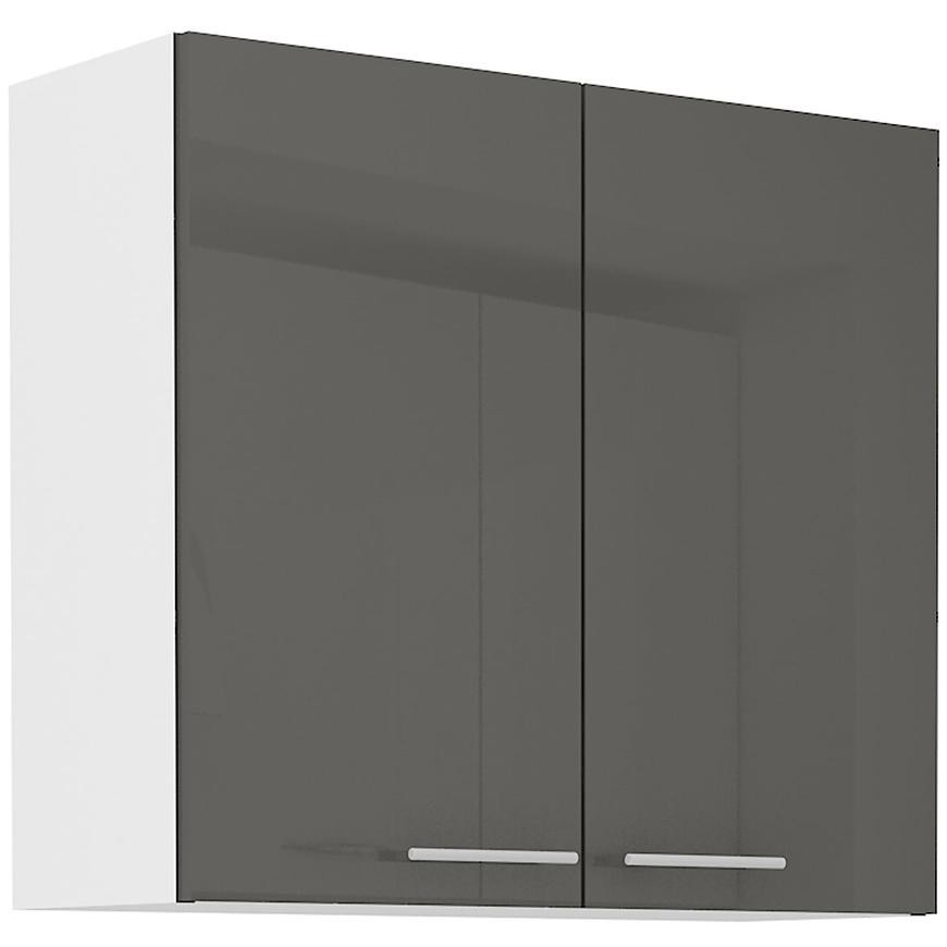 36ZL+SZAFKA KUCHENNA LARA 80G-72 2F MDF SZARY POŁYSK