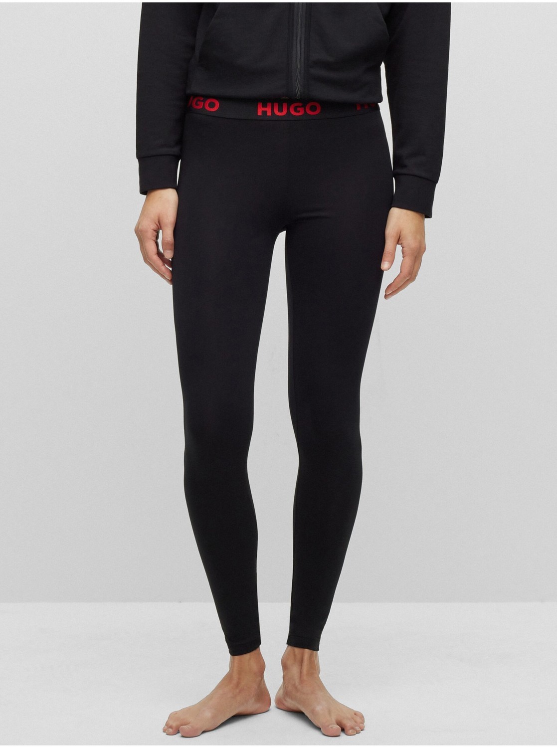 Čierne dámske legíny Hugo Boss