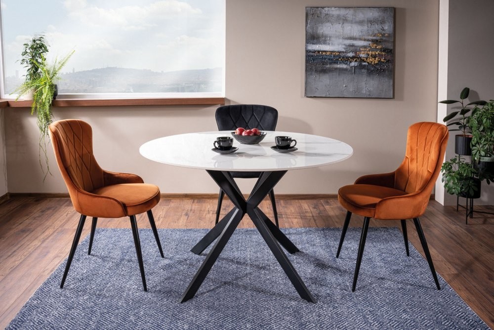 Jedálenský stôl TALIA Signal Bielo-sivý mramor