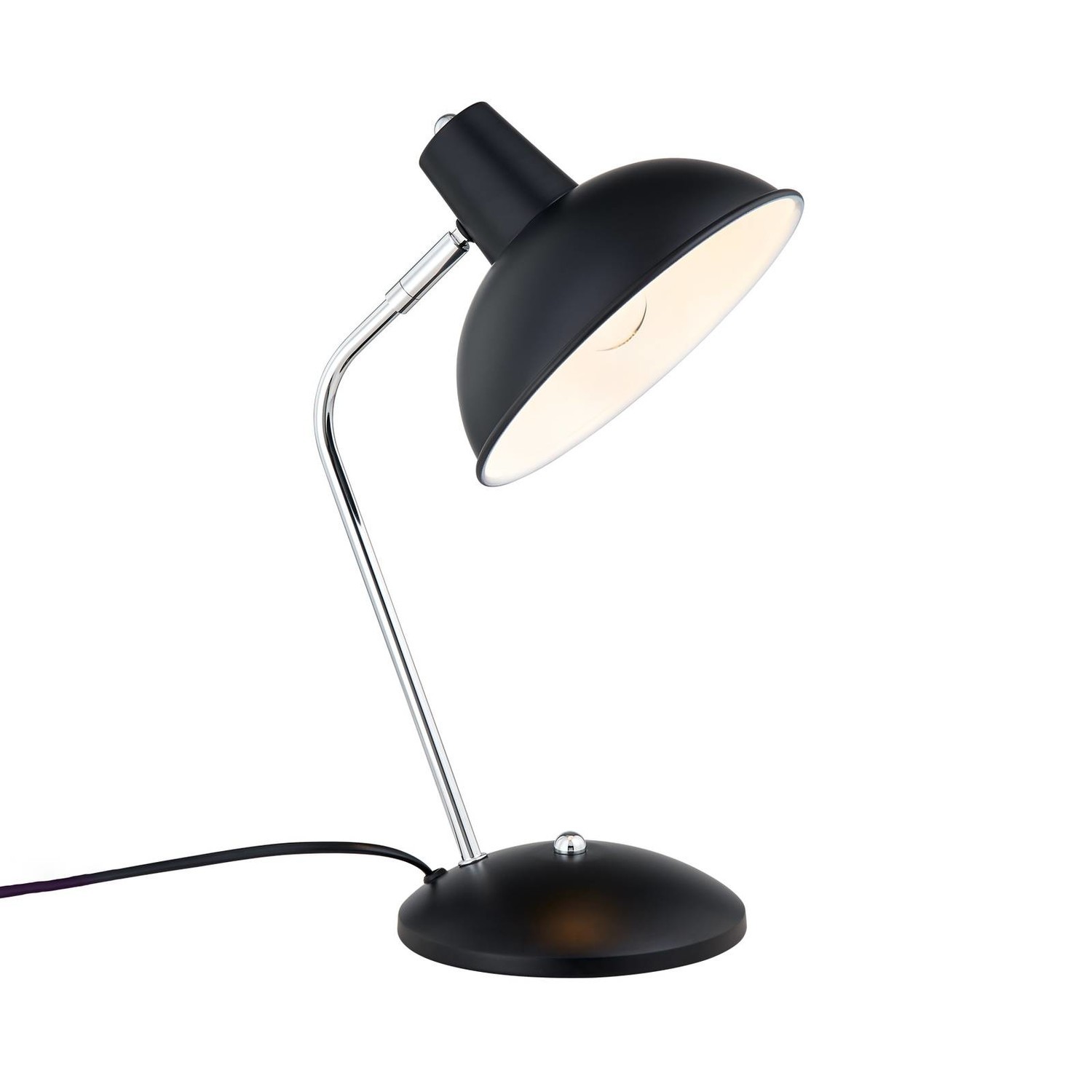 Lindby Jamelia vintage stolná lampa, oceľ, čierna