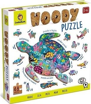 Ludattica Woody More, drevené puzzle, 48 dielikov