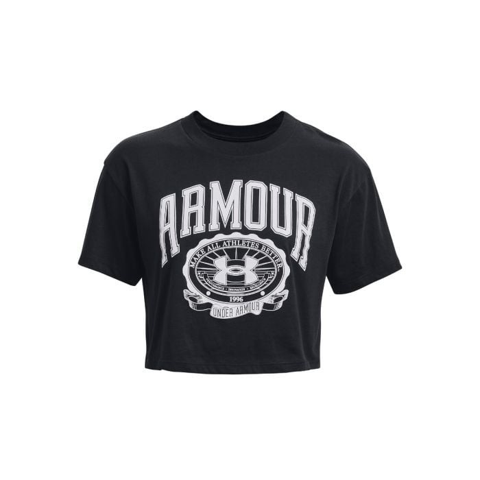 Under Armour Tričko Collegiate Crest Crop SS Grey  LL