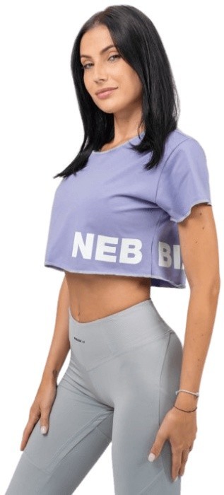 Nebbia crop top tričko powerhouse 279 fialová
