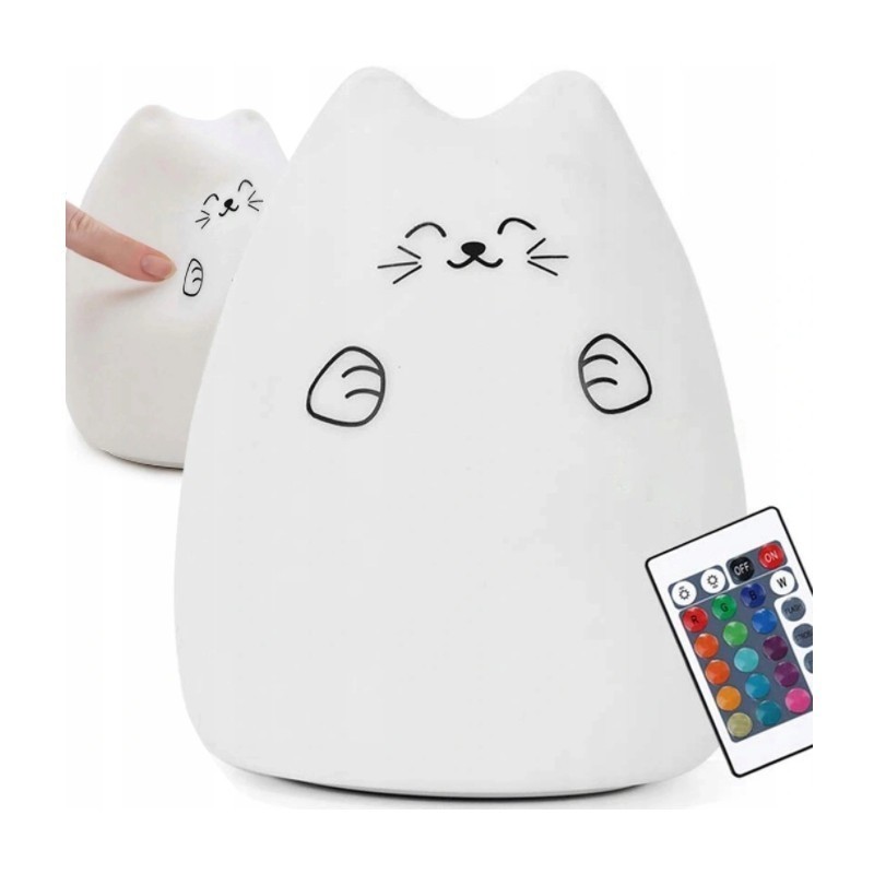 KZ1077 DR Detská LED nočná lampička - Mačička Kitty