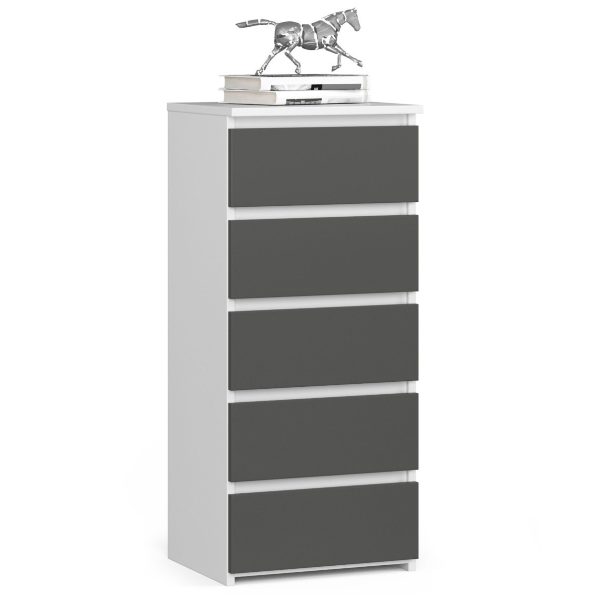 Komoda CL5 se zásuvkami 40 x 92 cm bílo-šedá