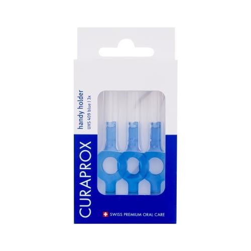 Curaprox UHS 409 Handy Holder Blue držiak zubnej kefky držiak na medzizubné kefky 3 ks unisex