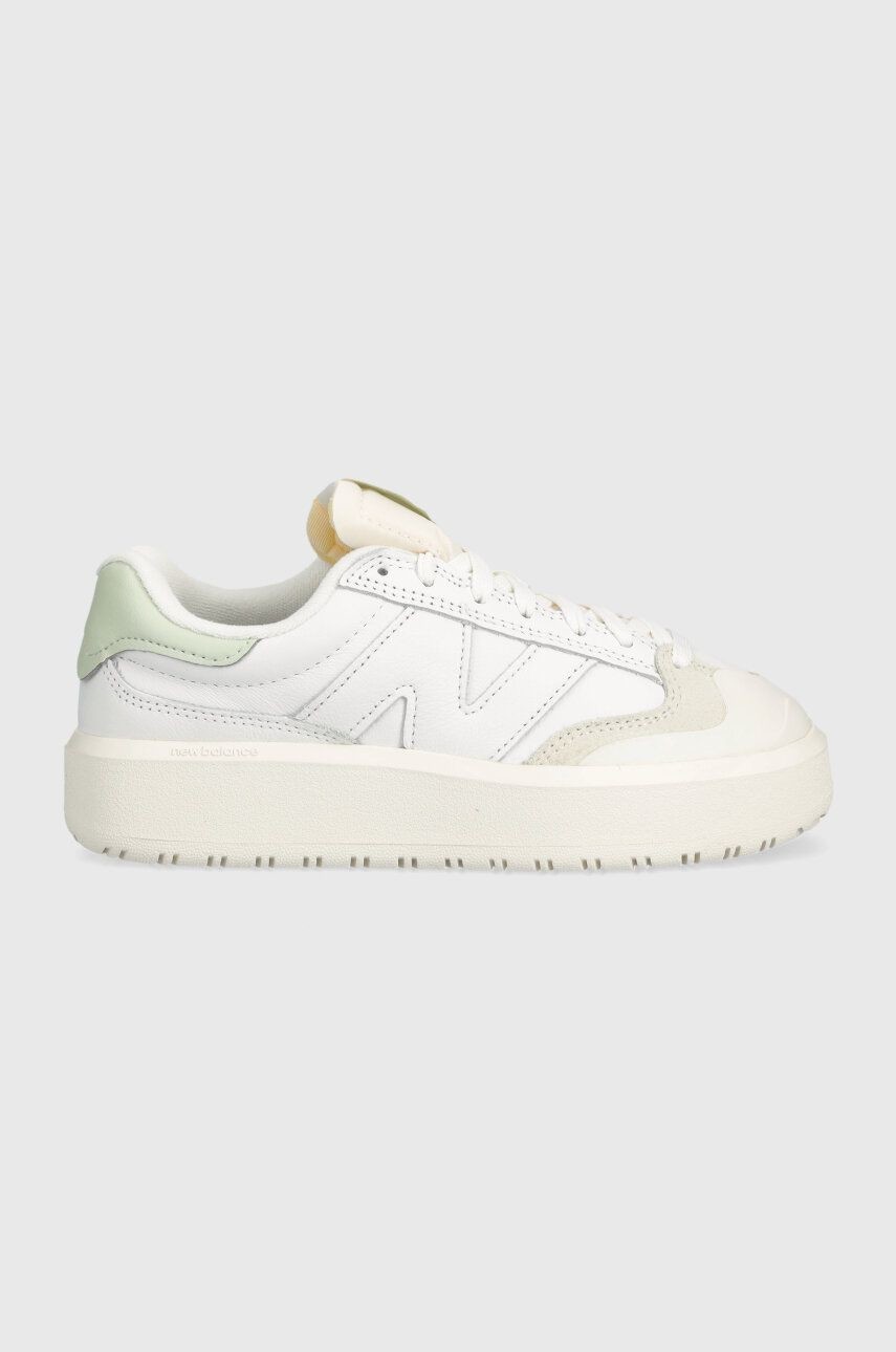 Kožené tenisky New Balance CT302SG biela farba