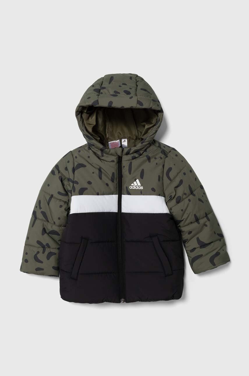 Detská bunda adidas zelená farba