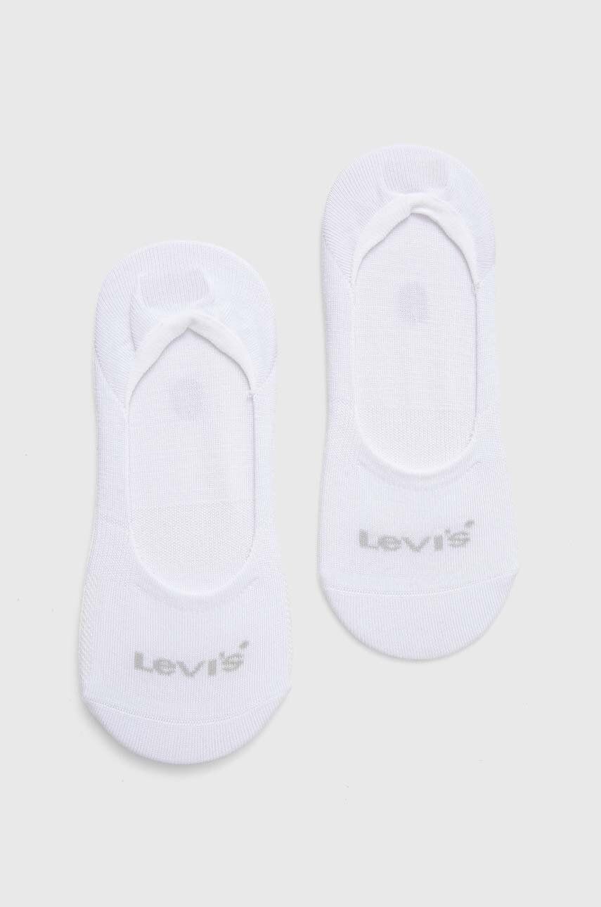 Ponožky Levi's biela farba