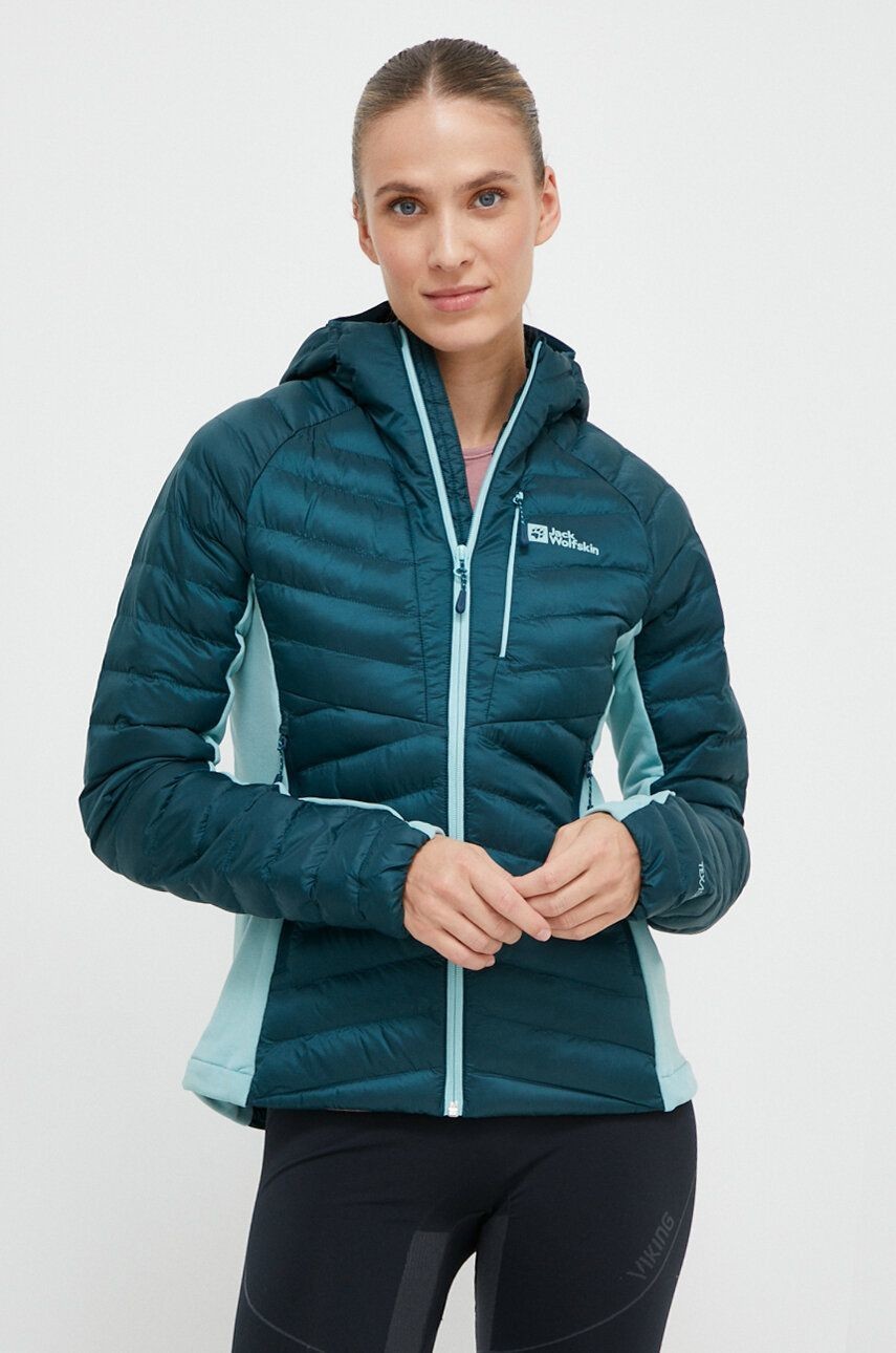 Športová bunda Jack Wolfskin Routeburn Pro zelená farba