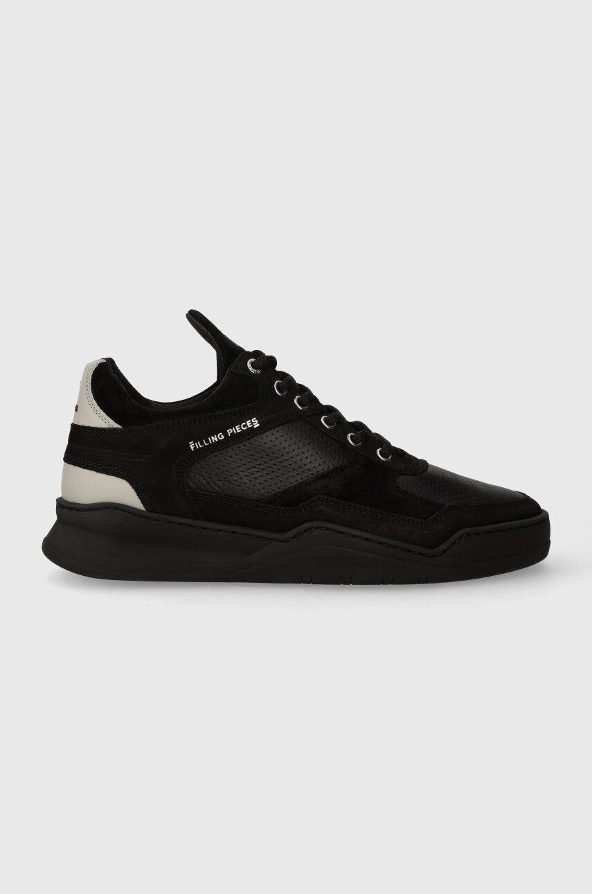 Kožené tenisky Filling Pieces Low Top Ghost Paneled čierna farba, 10120631284