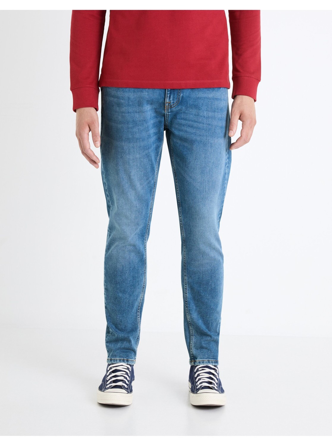 Svetlomodré pánske slim fit džínsy Celio Foactive