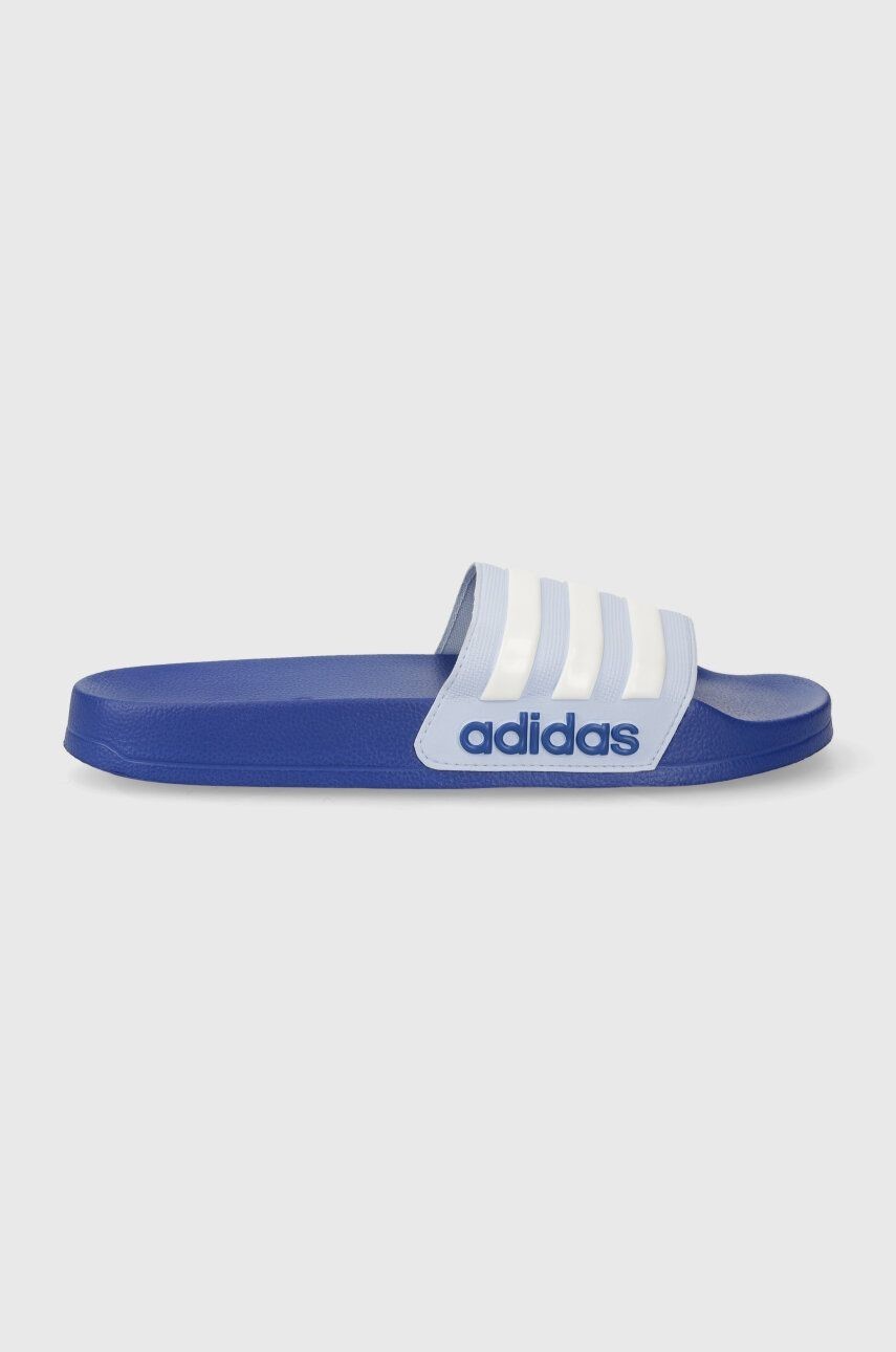 Detské šľapky adidas ADILETTE SHOWER K tmavomodrá farba