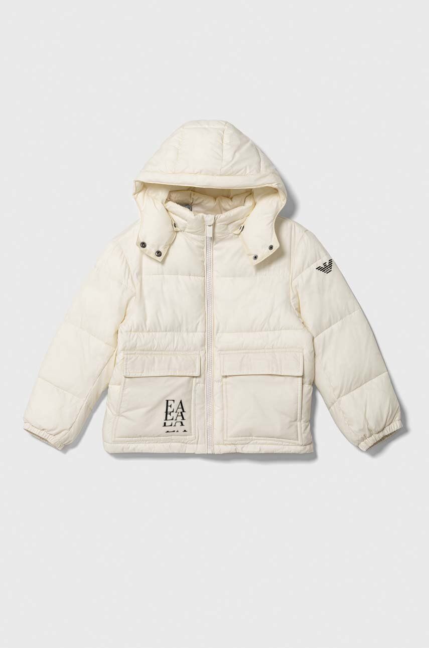 Detská bunda Emporio Armani béžová farba