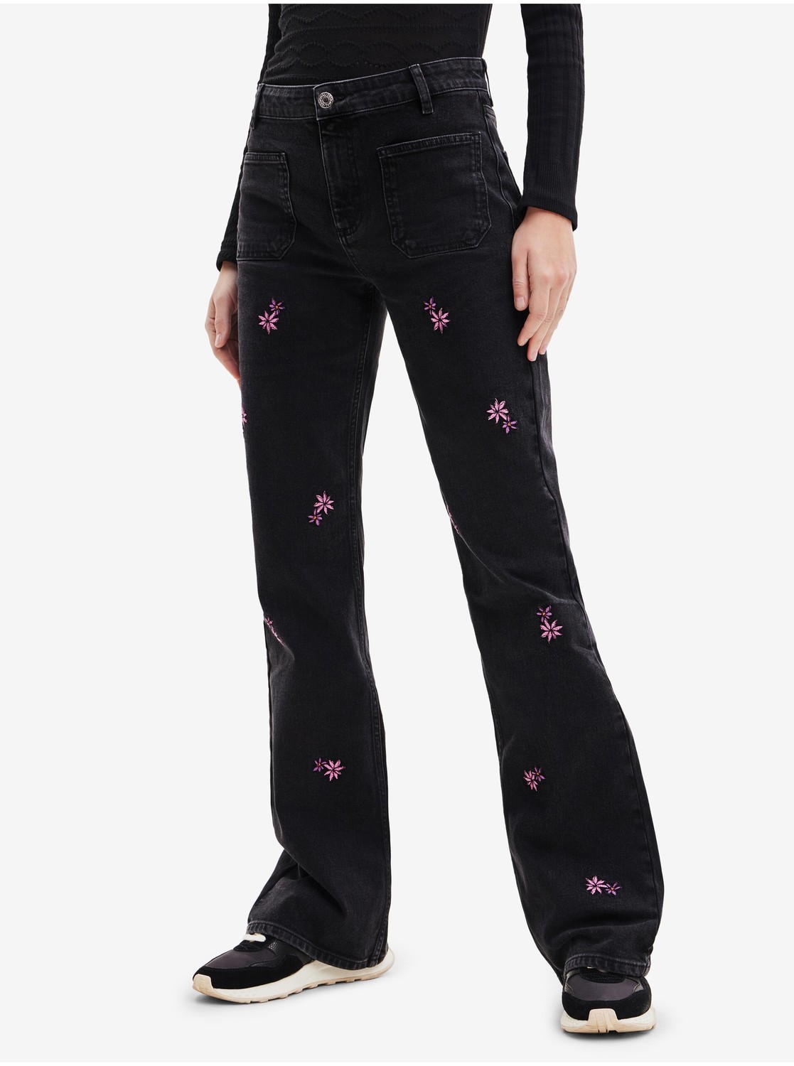 Straight fit pre ženy Desigual - čierna
