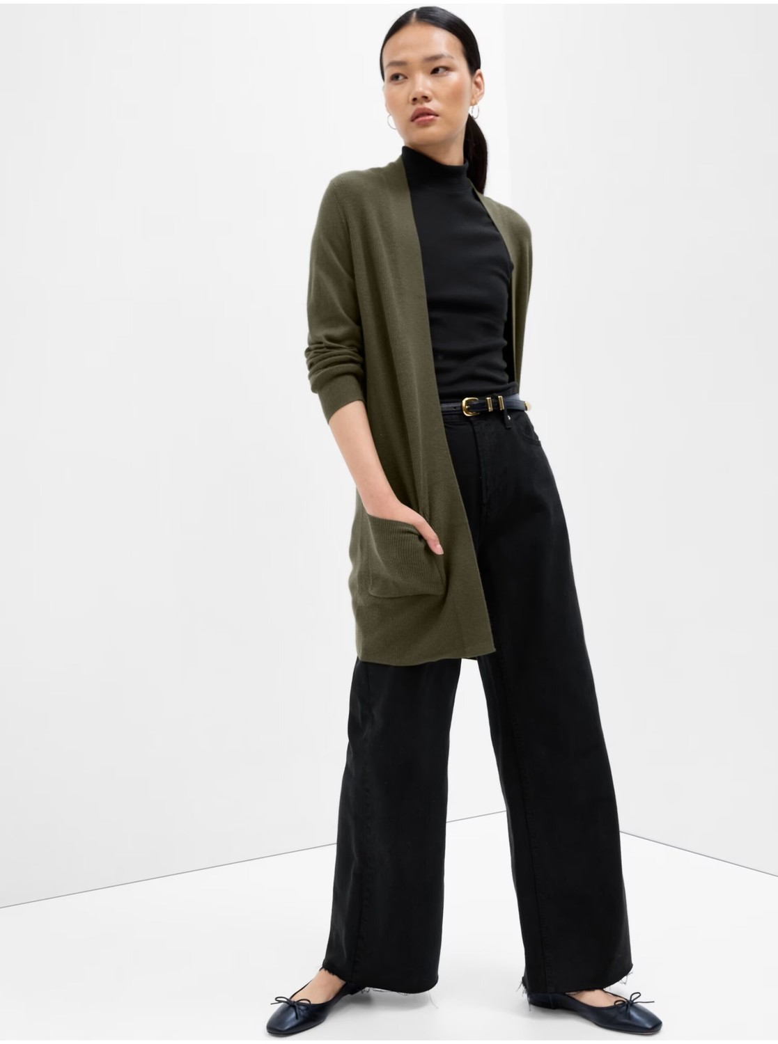 Tmavozelený dámsky kardigan Gap