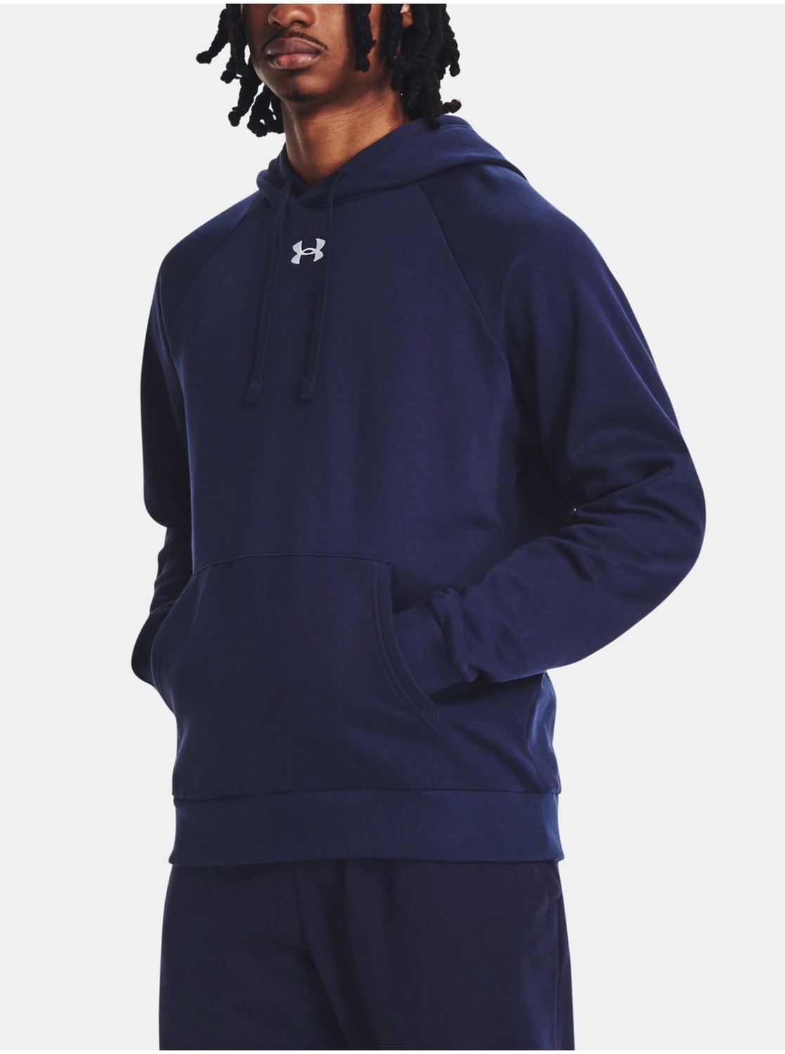 Tmavomodrá pánska mikina Under Armour UA Rival Fleece Hoodie
