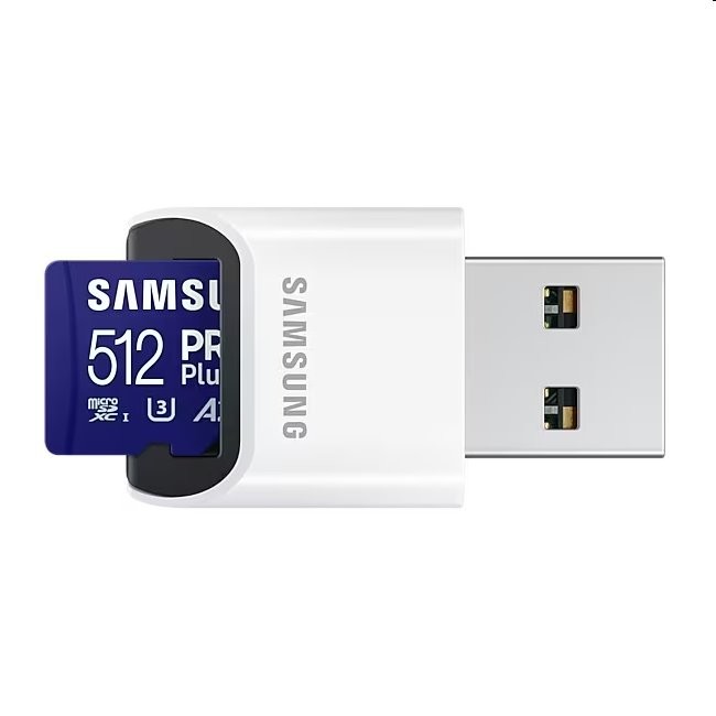 Samsung PRO Plus Micro SDXC 512GB + USB adaptér MB-MD512SBWW
