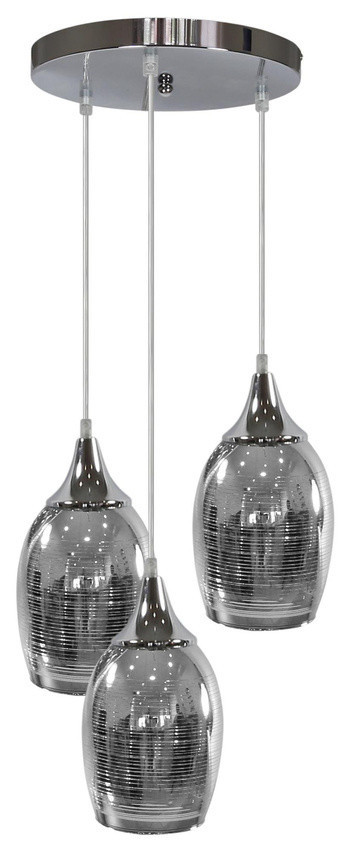 Závesná lampa MARINA 3xE27 Candellux Strieborná