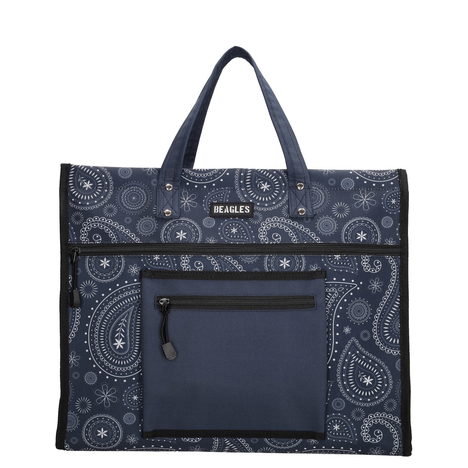 Beagles basic nákupná taška - modro biela PAISLEY - 22L
