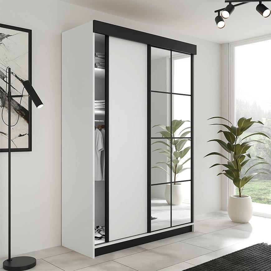 Skriňa Lamro 167 biela + čierne vložky