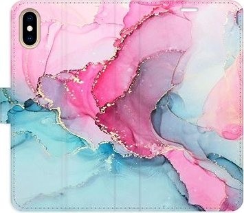 iSaprio flip puzdro PinkBlue Marble na iPhone X/XS