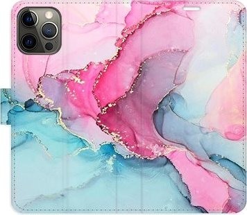 iSaprio flip puzdro PinkBlue Marble pre iPhone 12/12 Pro