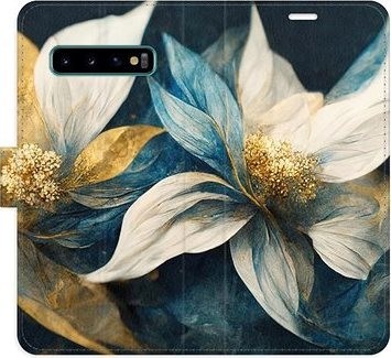 iSaprio flip puzdro Gold Flowers na Samsung Galaxy S10