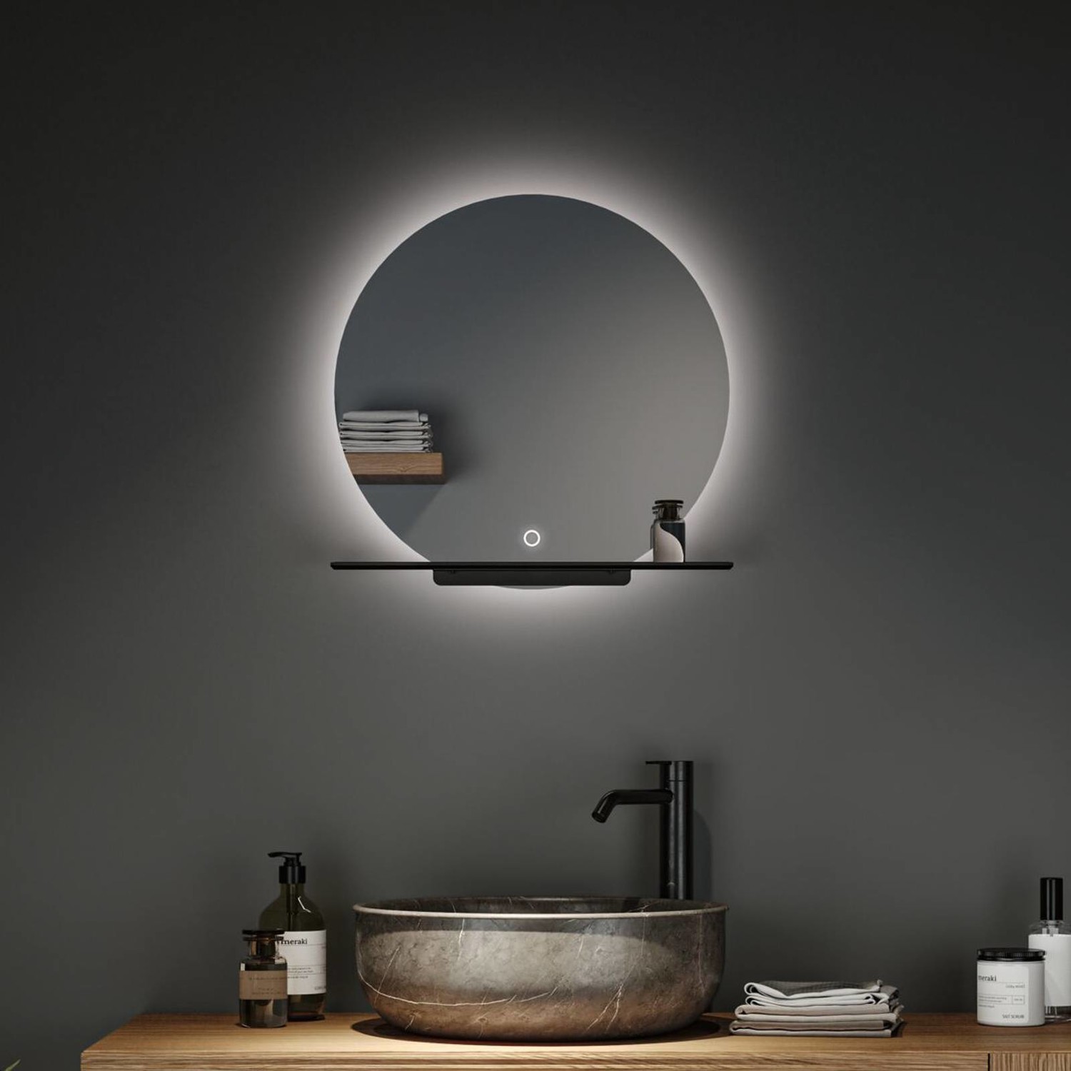Paulmann Miro LED zrkadlo CCT Ø 50 cm backlight