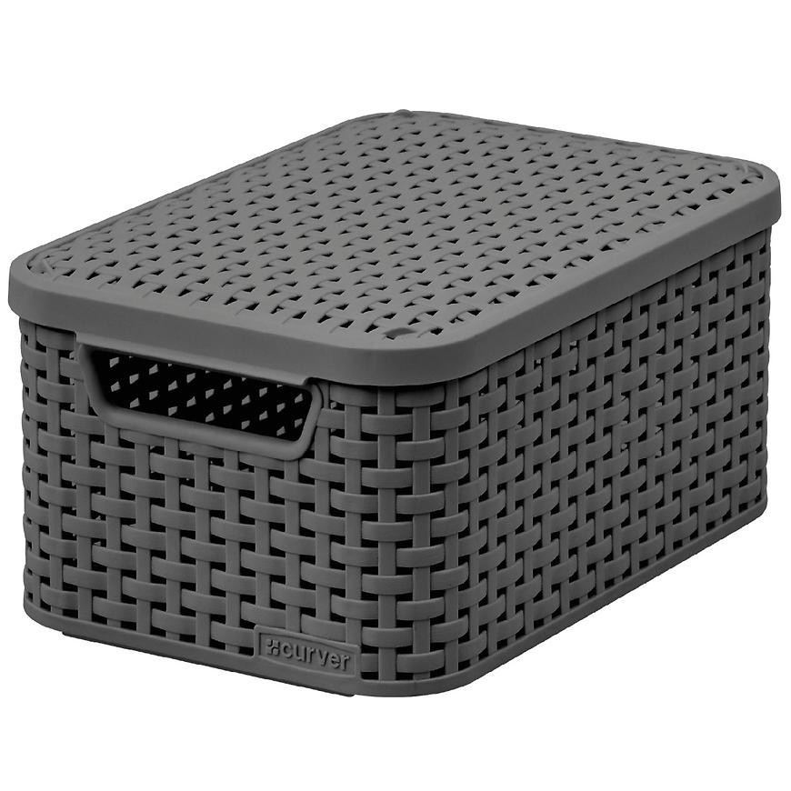 Košík s s vrchnákom Style 6l 205841 tmavošedý