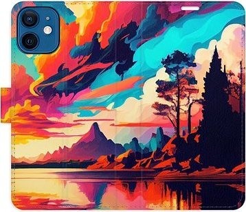 iSaprio flip puzdro Colorful Mountains 02 pre iPhone 12 mini