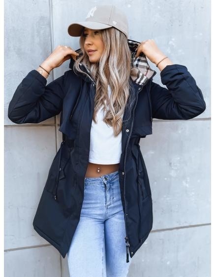 Dámska bunda parka STARK STYLE tmavomodrá