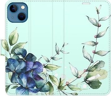 iSaprio flip puzdro Blue Flowers pre iPhone 13