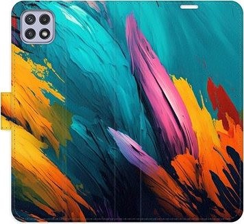 iSaprio flip puzdro Orange Paint 02 na Samsung Galaxy A22 5G