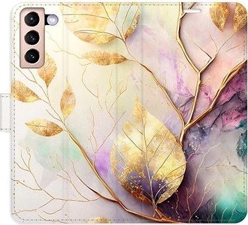 iSaprio flip puzdro Gold Leaves 02 na Samsung Galaxy S21