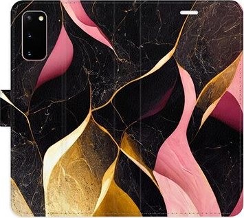iSaprio flip puzdro Gold Pink Marble 02 na Samsung Galaxy S20