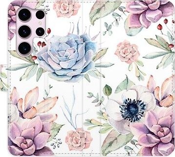 iSaprio flip puzdro Succulents Pattern na Samsung Galaxy S23 Ultra