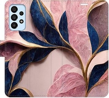 iSaprio flip puzdro Pink Leaves pre Samsung Galaxy A33 5G