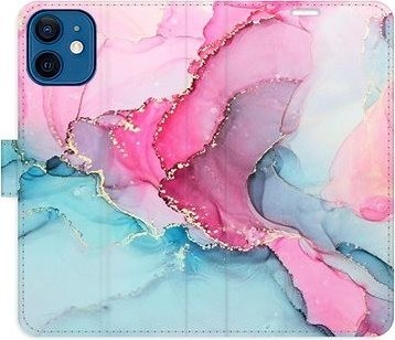 iSaprio flip puzdro PinkBlue Marble pre iPhone 12 mini