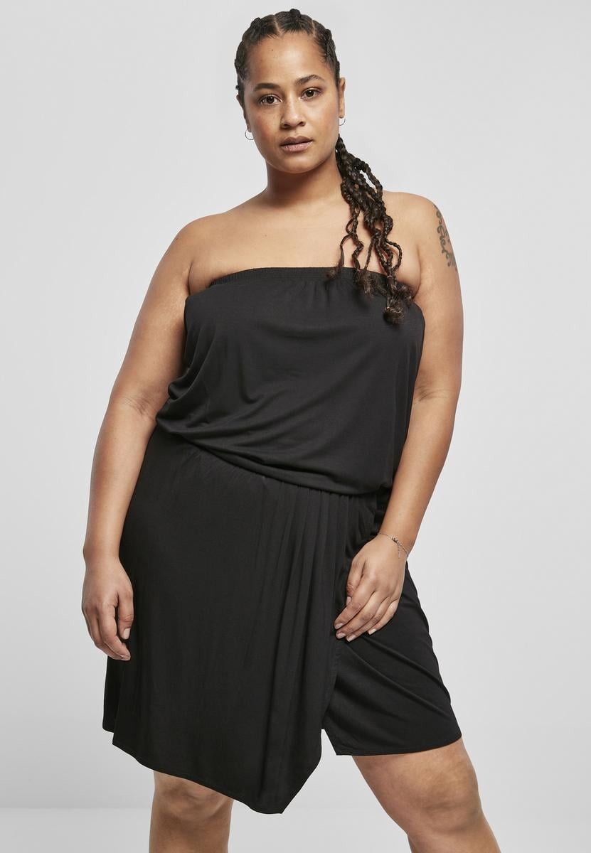 Ladies Viscose Short Bandeau Dress Black