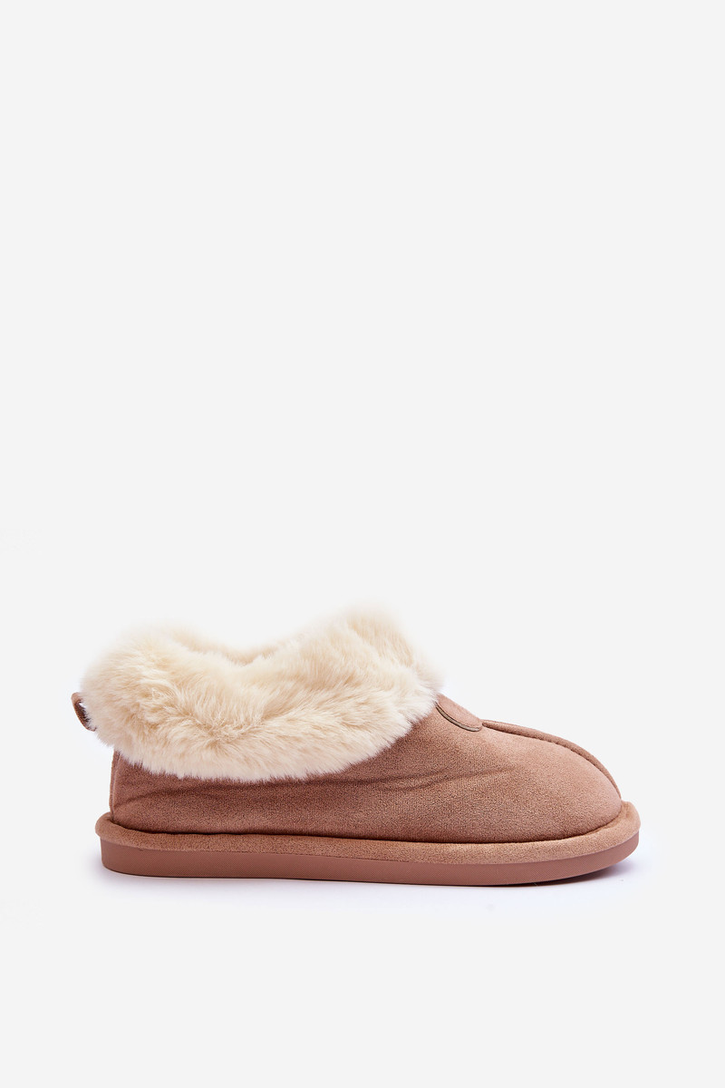 Women's slippers with fur Beige Lanoze