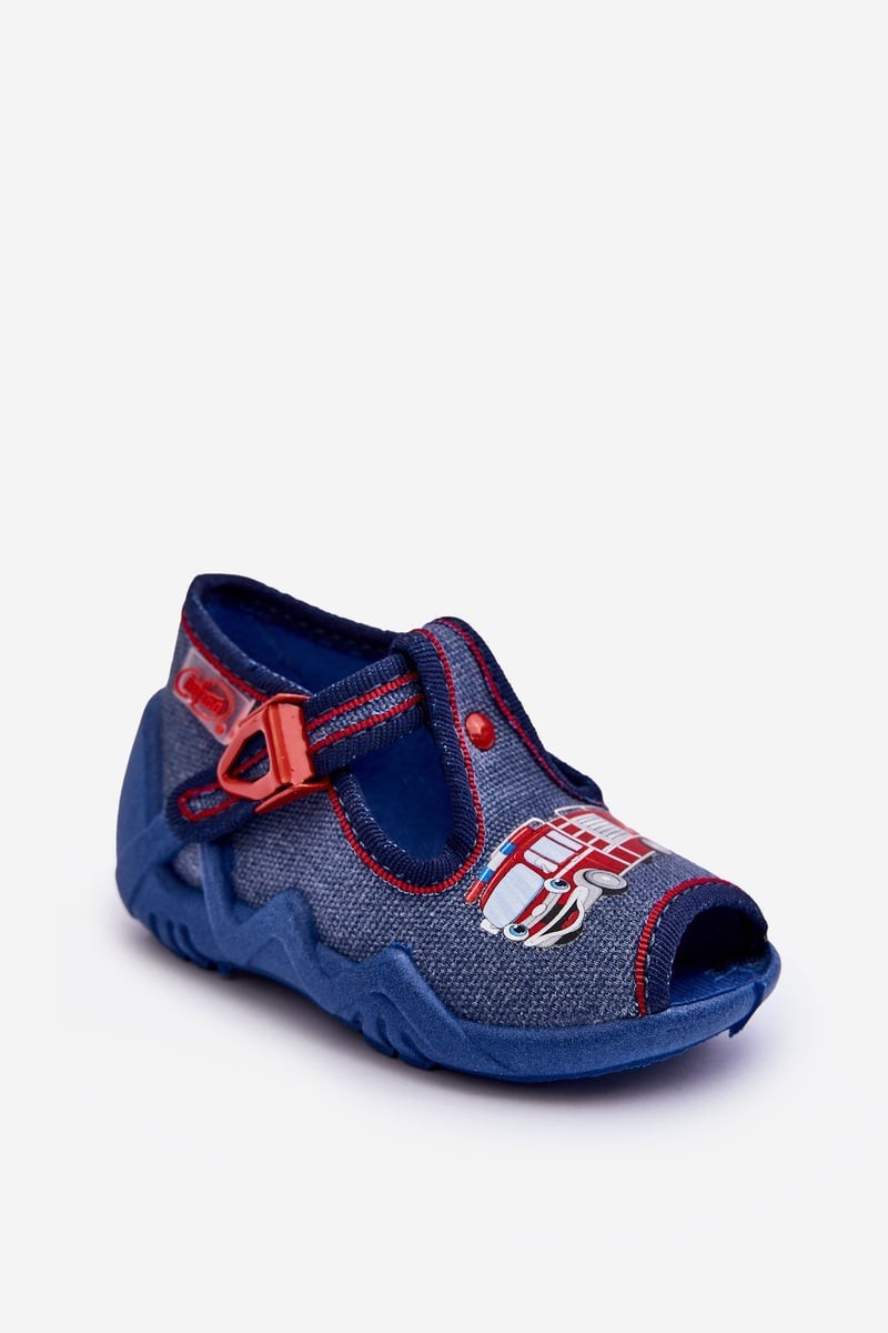 Kids sandals Papcie Befado Fire truck 217P118 blue