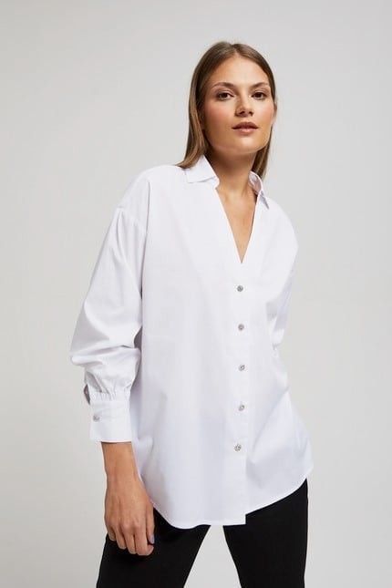 Shirts with decorative buttons